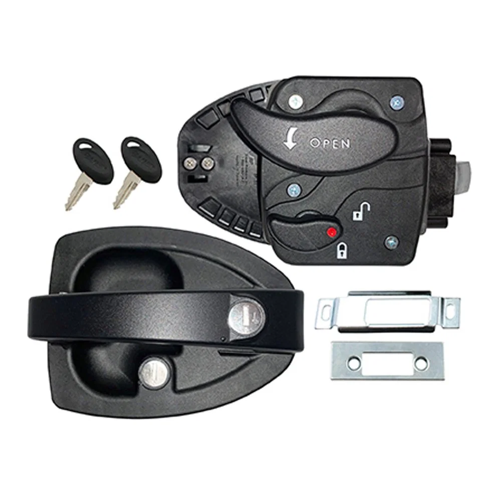 013-521 – AP PRODUCTS Entry Door Handle, Paddle Style Squeeze Handle For Travel Trailer Lock With Cut Out Dimensions ...
